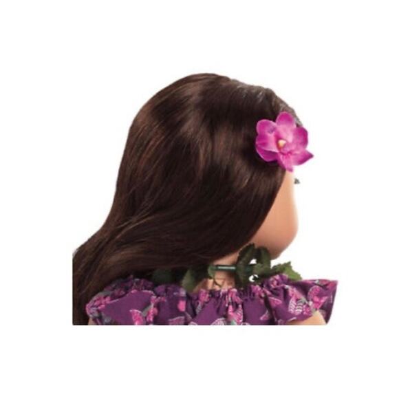 NEW American Girl NANEA ORCHID HAIR FLOWER CLIP Holoku Dress Accessory Kanani + - Picture 5 of 8